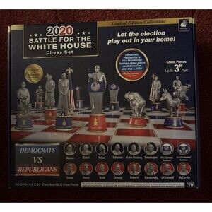 2020 Battle For The White House CHESS SET Republican VS Democrat NEW TRUMP